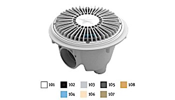 AquaStar 8" Round For U Wade Anti-entrapment Suction Outlet Cover with Standard Sump Bucket (VGB Series) White | 8FUWSB101