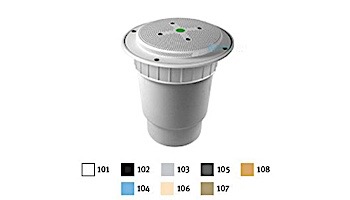 AquaStar 8" Round Hockey Puck Sumpless Suction Outlet Cover with 2 Port Double Deep Sump Bucket with 6" Spigot (VGB Series) White | 8HP101E