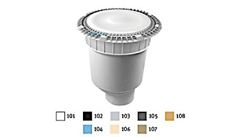 AquaStar 10" Round Suction Outlet Cover with Vented Riser Ring with Double Deep Sump Bucket with 4" Spigot (VGB Series) Blue | 10AVWR104C