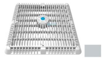 AquaStar 12_quot; Square Wave Suction Outlet Cover with Vented Riser Ring with Mud Frame (VGB Series) | Light Gray | WAV12WR103