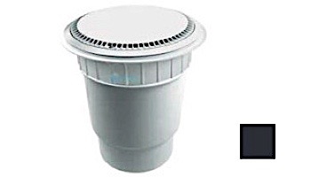 AquaStar 10" Round Suction Outlet Cover | with Solid Riser Ring with Double Deep Sump Bucket with 4" Socket (VGB Series) | Light Gray | 10AVR103D