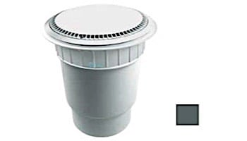 AquaStar 10" Round Suction Outlet Cover | with Solid Riser Ring with Double Deep Sump Bucket with 4" Socket (VGB Series) | Dark Gray | 10AVR105D