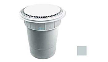 AquaStar 10" Round Suction Outlet Cover | with Solid Riser Ring with Double Deep Sump Bucket with 6" Socket (VGB Series) | Light Gray | 10AVR103F