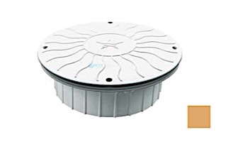 AquaStar 10" Round Debris Catcher Suction Outlet Cover with Double Deep Mud Frame | Sump for Optional Secondary Drain (VGB Series) | Tan | 10LT108A