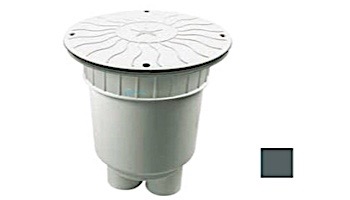 AquaStar 10" Round Debris Catcher Suction Outlet Cover with 2 Port Double Deep Sump Bucket (VGB Series) | Dark Gray | 10LT105B