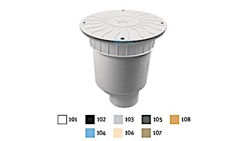 AquaStar 10" Round Debris Catcher Suction Outlet Cover with Double Deep Sump Bucket with 4" Spigot (VGB Series) Light Gray | 10LT103C