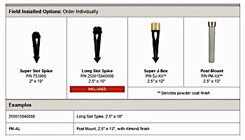 FX Luminaire BD LED Path Light | 1 LED | 12 Riser | Almond | BD1LED12RAL KIT