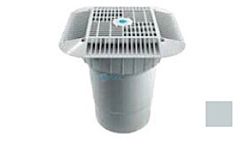 AquaStar 14" Square Grate with Double Deep Sump Bucket with 6" Socket (VGB Series) | Dark Gray | 914105F