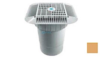 AquaStar 14" Square Grate with Double Deep Sump Bucket with 6" Socket (VGB Series) | Dark Gray | 914105F