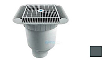 AquaStar 16" Square Grate with Double Deep Sump Bucket | with 4" Socket (VGB Series) | Blue | 1216104D
