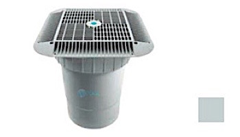 AquaStar 16" Square Grate with Double Deep Sump Bucket | with 6" Socket (VGB Series) | Blue | 1216104F