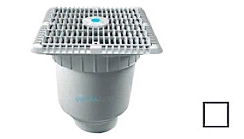AquaStar 9" Wave Grate  & Vented Riser Ring with Double Deep Sump Bucket with 4" Socke | Black | WAV9WR102D