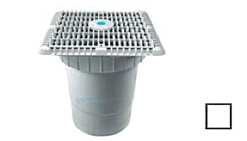 AquaStar 9" Wave Anti-Entrapment Suction Outlet Cover & Vented Riser Ring and Double/Deep Frame with 6'' Socket Sump Bucket | Dark Gray | WAV9WR105F
