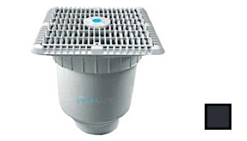 AquaStar 9" Wave Grate  & Vented Riser Ring with Double Deep Sump Bucket with 4" Socke | Dark Gray | WAV9WR105D