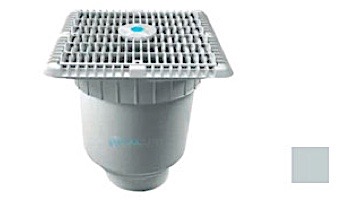 AquaStar 9" Wave Grate  & Vented Riser Ring with Double Deep Sump Bucket with 4" Socket | White | WAV9WR101D