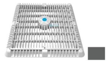 AquaStar 12" Square Wave Suction Outlet Cover with Vented Riser Ring with Mud Frame (VGB Series) | White | WAV12WR101