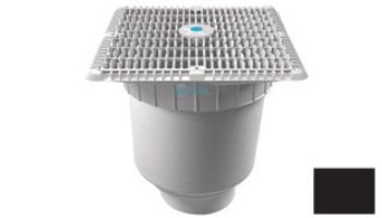 AquaStar 12"x12" Square Wave Grate  & Vented Riser Ring with Double Deep Sump Bucket with 4" Socket (VGB Series) | Tan | WAV12WR108D