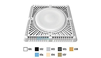 AquaStar 9" Square MoFlow Suction Outlet Cover and Mud Frame | Light Gray | 9MF103