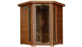 HeatWave Whistler 4-Person Cedar Corner Infrared Sauna with 10 Carbon Heaters | SA1320