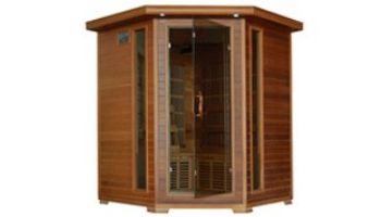 HeatWave Whistler 4-Person Cedar Corner Infrared Sauna with 10 Carbon Heaters | SA1320