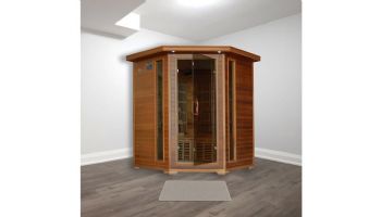 HeatWave Whistler 4-Person Cedar Corner Infrared Sauna with 10 Carbon Heaters | SA1320