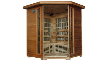 HeatWave Whistler 4-Person Cedar Corner Infrared Sauna with 10 Carbon Heaters | SA1320