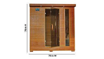 HeatWave Great Bear 6-Person Cedar Infrared Sauna with 10 Carbon Heaters | SA1323