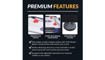 Hathaway Hat Trick 4-Foot Air Hockey Table with LED Scoring | NG1015H BG1015H