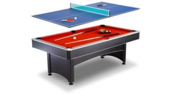 Hathaway Maverick 7-Ft. Pool Table with Table Tennis Top | Black with Red Felt | NG1023 BG1023