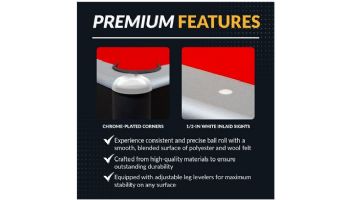 Hathaway Maverick 7-Ft. Pool Table with Table Tennis Top | Black with Red Felt | NG1023 BG1023