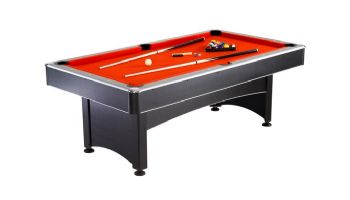 Hathaway Maverick 7-Ft. Pool Table with Table Tennis Top | Black with Red Felt | NG1023 BG1023