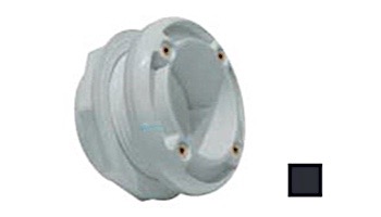 AquaStar 6" Bulkhead Adapter, 2.5" Thread, 2" Socket, with Gaskets and Locking Nut for Fiberglass/Steel | Black | 6HA25T20S102