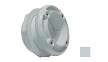 AquaStar 6" Bulkhead Adapter, 2.5" Thread, 2" Socket, with Gaskets and Locking Nut for Fiberglass/Steel | Light Gray | 6HA25T20S103
