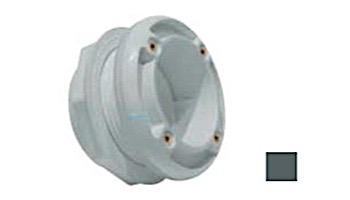 AquaStar 6" Bulkhead Adapter, 2.5" Thread, 2" Socket, with Gaskets and Locking Nut for Fiberglass/Steel | Dark Gray | 6HA25T20S105