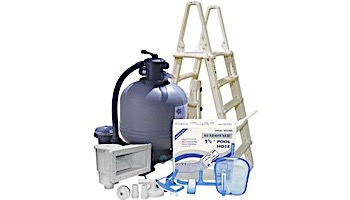 Standard Sand Filter Above Ground Pool Equipment Package | Pools up to 27' Round | AG-PB-0003