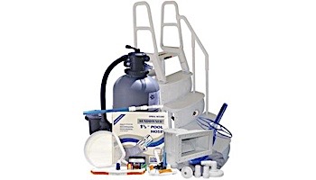 Deluxe Sand Filter Above Ground Pool Equipment Package | Large Pools over 27' Round | AG-PB-0008