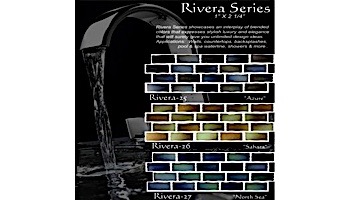 Fujiwa Tile Rivera 1x2 Series | Azure | RIVERA-25