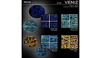 Fujiwa Tile Veniz 3x3 Series | Ocean Blue | VENIZ-346