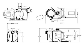 Pentair SuperFlo Energy Efficient Pool Pump | 115-208-230V 0.5HP | 348021