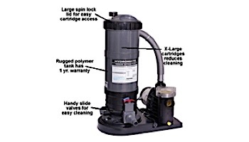 Hydro 90 sq. ft. Above Ground Cartridge Filter System with 1HP Pump | NE635