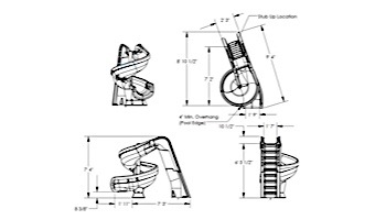 SR Smith heliX2 360 Degree Pool Slide | Sandstone | 640-209-58123