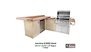 Lion Premium Grill Islands American Q with Stucco Natural Gas | 90118NG