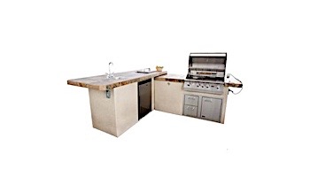 Lion Premium Grill Islands Commercial Q with Rock or Brick Natural Gas | 90117NG
