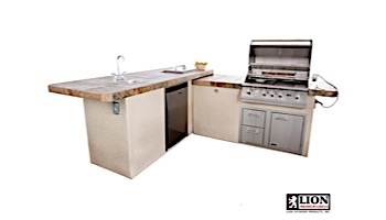 Lion Premium Grill Islands Commercial Q with Stucco Natural Gas | 90116NG