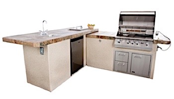 Lion Premium Grill Islands Commercial Q with Stucco Natural Gas | 90116NG