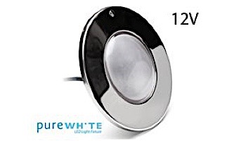 J&J Electronics PureWhite LED Pool Light XI Series | 12V Equivalent to 500W+ 100' Cord | LPL-F5W-12-100-P