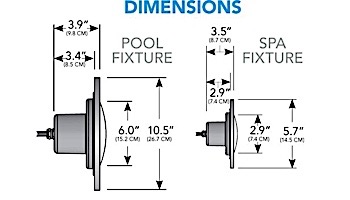 J&J Electronics PureWhite LED Spa Light | 12V Equivalent to 100W 150' Cord | LPL-S1W-12-150-P 21051