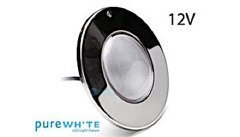 J&J Electronics PureWhite LED Pool Light LI Series | 12V Cool White Equivalent to 300W 50' Cord | LPL-F1W-12-50-P 21116
