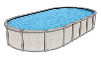 Azor 15'X30' Oval 54" Tall Pool with Skimmer | Pool Only | PAZO-YE153054RRRRRRI10