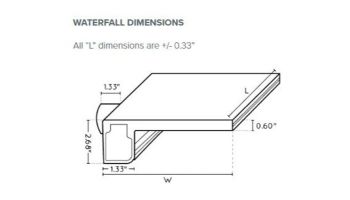 Natural Wonders 48" Arch Waterfall with 1" Lip Back Port | White | 25577-460-000